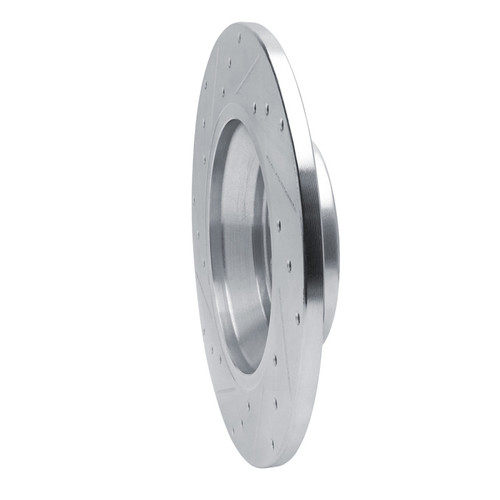 R1 16-25 Audi Q3 Rear Right Drilled & Slotted Silver Brake Rotor