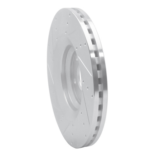 R1 12-15 Audi TTS Quattro Front Right Drilled & Slotted Silver Brake Rotor