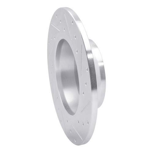 R1 08-15 Audi TT Rear Left Drilled & Slotted Silver Brake Rotor