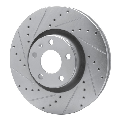 R1 05-11 Audi A6 (USA/Canada) Front Left Drilled & Slotted Silver Brake Rotor