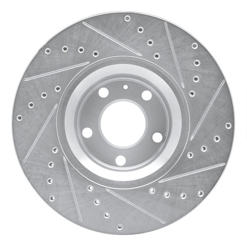 R1 05-11 Audi A6 (USA/Canada) Front Left Drilled & Slotted Silver Brake Rotor