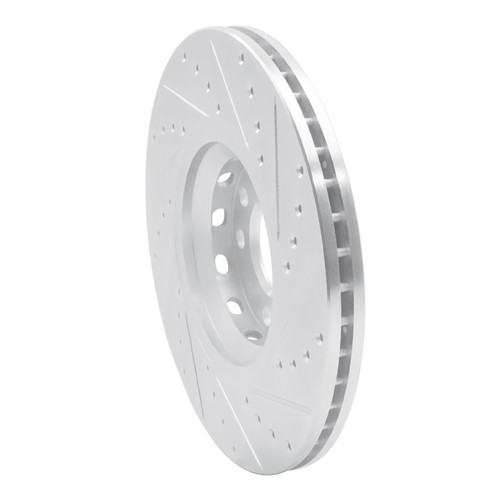 R1 97-06 Audi A6 (USA/Canada) Front Left Drilled & Slotted Silver Brake Rotor