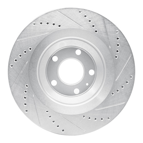 R1 05-11 Audi A6 Quattro Rear Left Drilled & Slotted Silver Brake Rotor EDZ-73039L