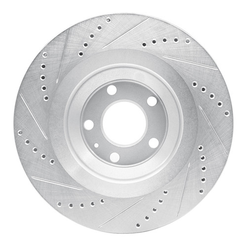 R1 05-11 Audi A6 Quattro Rear Right Drilled & Slotted Silver Brake Rotor EDZ-73039R