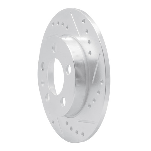 R1 01-06 Audi TT Quattro Rear Right Drilled & Slotted Silver Brake Rotor