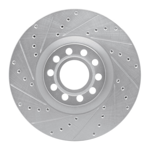R1 99-04 Audi A6 Quattro Front Left Drilled & Slotted Silver Brake Rotor