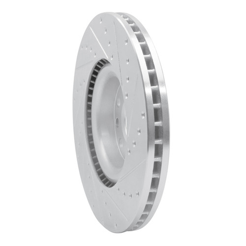 R1 99-04 Audi A6 Quattro Front Left Drilled & Slotted Silver Brake Rotor