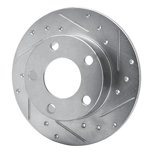 R1 98-01 Audi A6 Quattro Rear Right Drilled & Slotted Silver Brake Rotor