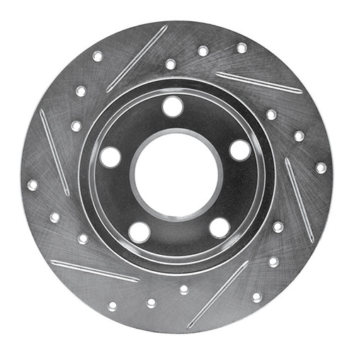 R1 98-01 Audi A6 Quattro Rear Right Drilled & Slotted Silver Brake Rotor