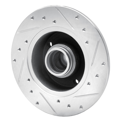 R1 96-08 Audi A4 (Mexico) Rear Left Drilled & Slotted Silver Brake Rotor