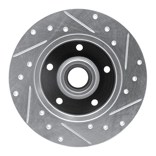R1 96-08 Audi A4 (Mexico) Rear Left Drilled & Slotted Silver Brake Rotor