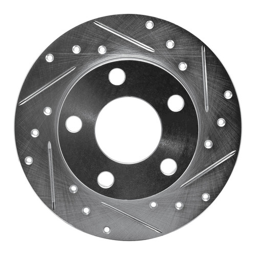 R1 85-00 Audi 5000CS Turbo Quattro Rear Right Drilled & Slotted Silver Brake Rotor