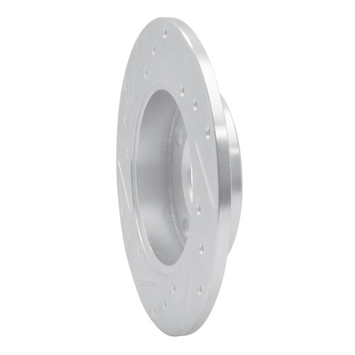 R1 84-95 Audi 90 Quattro Rear Right Drilled & Slotted Silver Brake Rotor