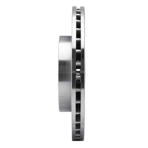 R1 78-92 Audi 80 Front Left Drilled & Slotted Silver Brake Rotor