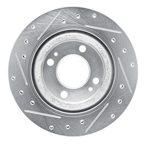 R1 16-25 Dodge Attitude (Mexico) Front Right Drilled & Slotted Silver Brake Rotor