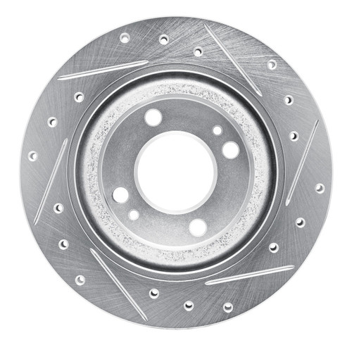 R1 16-25 Dodge Attitude (Mexico) Front Left Drilled & Slotted Silver Brake Rotor