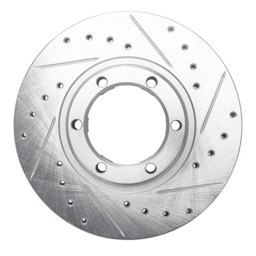 R1 87-89 Dodge Raider Front Right Drilled & Slotted Silver Brake Rotor