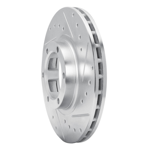 R1 87-89 Dodge Raider Front Right Drilled & Slotted Silver Brake Rotor