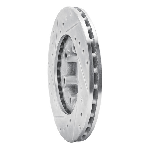 R1 87-89 Dodge Raider Front Right Drilled & Slotted Silver Brake Rotor