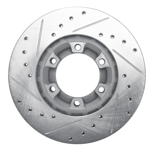 R1 87-89 Dodge Raider Front Right Drilled & Slotted Silver Brake Rotor