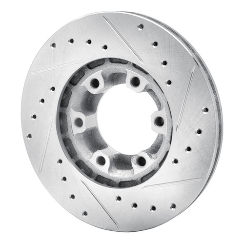 R1 87-89 Dodge Raider Front Left Drilled & Slotted Silver Brake Rotor