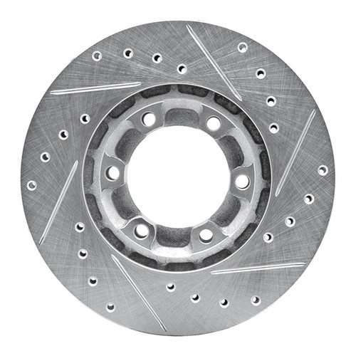 R1 87-89 Dodge Raider Front Left Drilled & Slotted Silver Brake Rotor