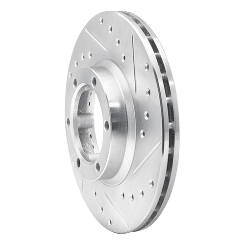 R1 81-87 Dodge Raider Front Right Drilled & Slotted Silver Brake Rotor