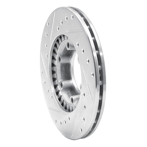 R1 81-87 Dodge Raider Front Right Drilled & Slotted Silver Brake Rotor