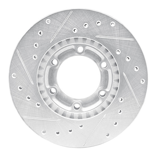 R1 81-87 Dodge Raider Front Right Drilled & Slotted Silver Brake Rotor