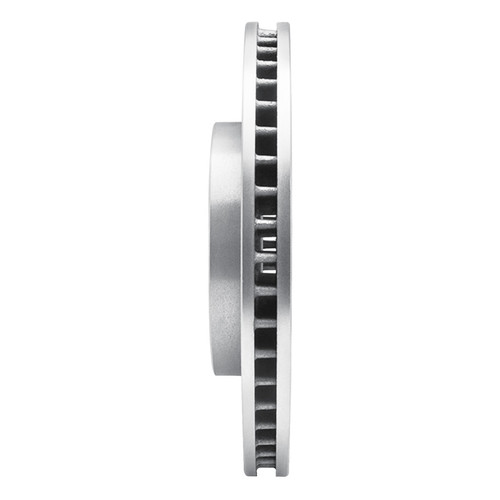 R1 04-04 Mitsubishi Lancer Front Right Drilled & Slotted Silver Brake Rotor