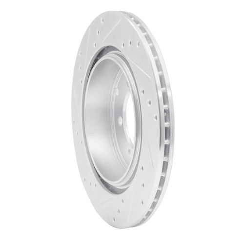 R1 93-99 Dodge STEALTH Rear Right Drilled & Slotted Silver Brake Rotor