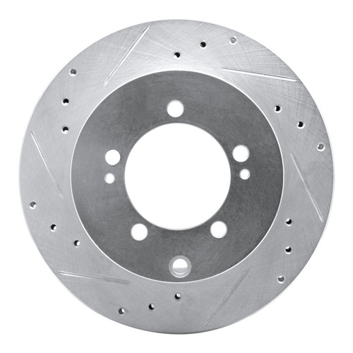 R1 94-95 Eagle TALON Rear Left Drilled & Slotted Silver Brake Rotor