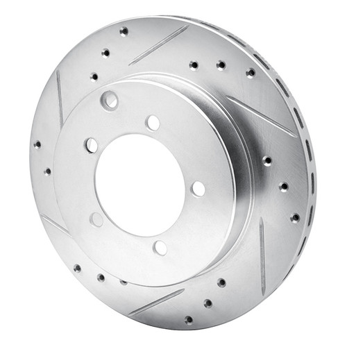 R1 91-93 Dodge STEALTH Rear Left Drilled & Slotted Silver Brake Rotor