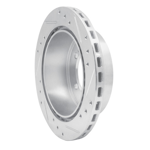 R1 91-99 Dodge STEALTH Rear Left Drilled & Slotted Silver Brake Rotor