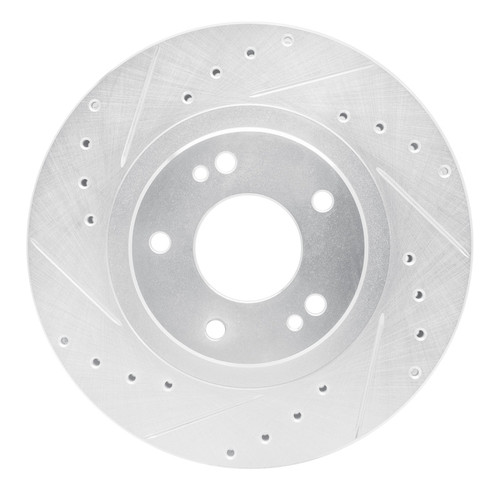 R1 91-93 Dodge STEALTH Front Left Drilled & Slotted Silver Brake Rotor