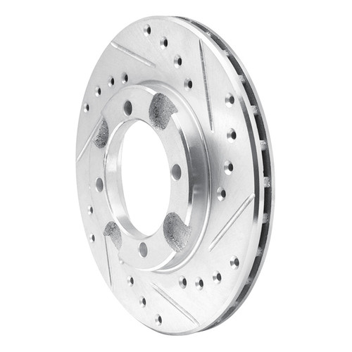 R1 91-92 Dodge COLT Front Right Drilled & Slotted Silver Brake Rotor EDZ-72013R