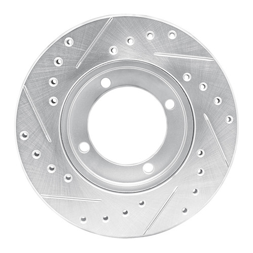 R1 91-92 Dodge COLT Front Right Drilled & Slotted Silver Brake Rotor EDZ-72013R