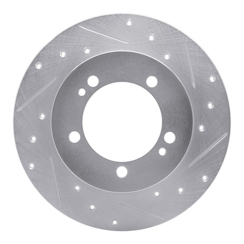 R1 90-94 Eagle TALON Rear Right Drilled & Slotted Silver Brake Rotor