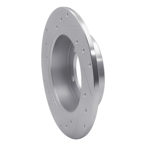 R1 90-94 Eagle TALON Rear Right Drilled & Slotted Silver Brake Rotor