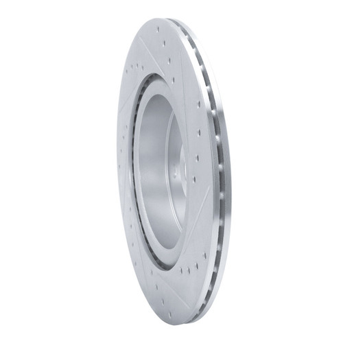 R1 19-24 Infiniti QX50 Rear Left Drilled & Slotted Silver Brake Rotor