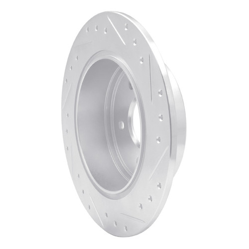 R1 90-96 Infiniti Q45 Rear Left Drilled & Slotted Silver Brake Rotor