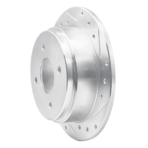 R1 90-92 Infiniti M30 Rear Right Drilled & Slotted Silver Brake Rotor