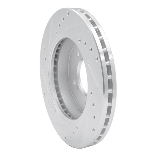 R1 93-02 Mercury Villager Front Right Drilled & Slotted Silver Brake Rotor
