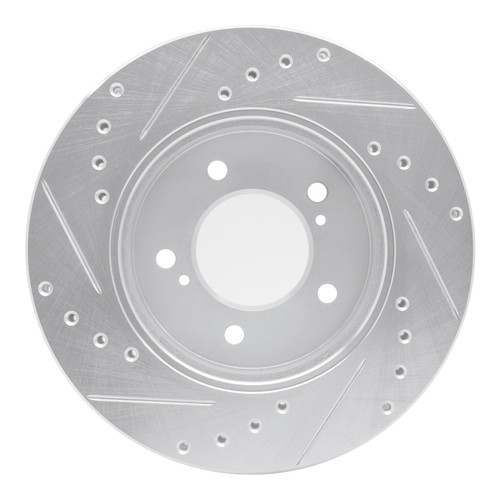 R1 93-02 Mercury Villager Front Right Drilled & Slotted Silver Brake Rotor