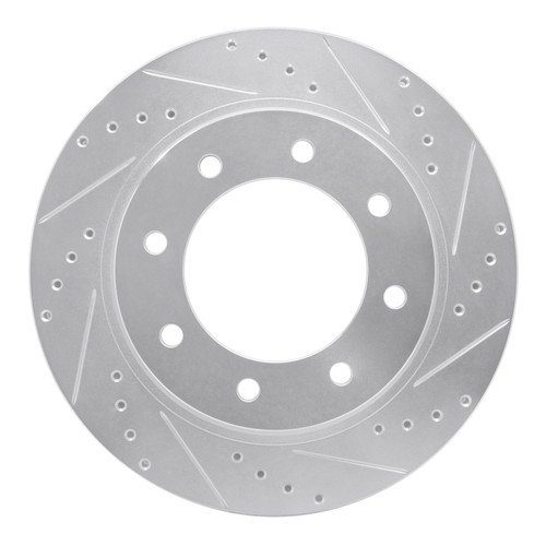 R1 12-21 Nissan NV1500 Front Right Drilled & Slotted Silver Brake Rotor