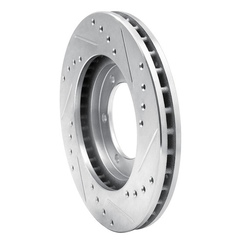 R1 98-15 Nissan NP300 (Mexico) Front Left Drilled & Slotted Silver Brake Rotor