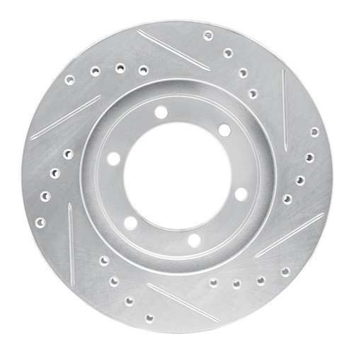 R1 98-15 Nissan NP300 (Mexico) Front Left Drilled & Slotted Silver Brake Rotor