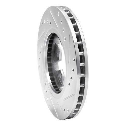 R1 85-12 Nissan NP300 (Mexico) Front Left Drilled & Slotted Silver Brake Rotor