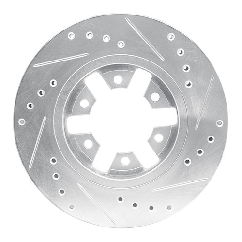 R1 85-12 Nissan NP300 (Mexico) Front Left Drilled & Slotted Silver Brake Rotor