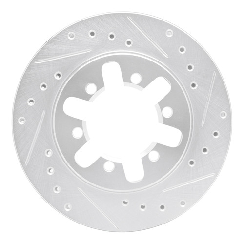 R1 82-85 Nissan 720 DATSUN Front Right Drilled & Slotted Silver Brake Rotor